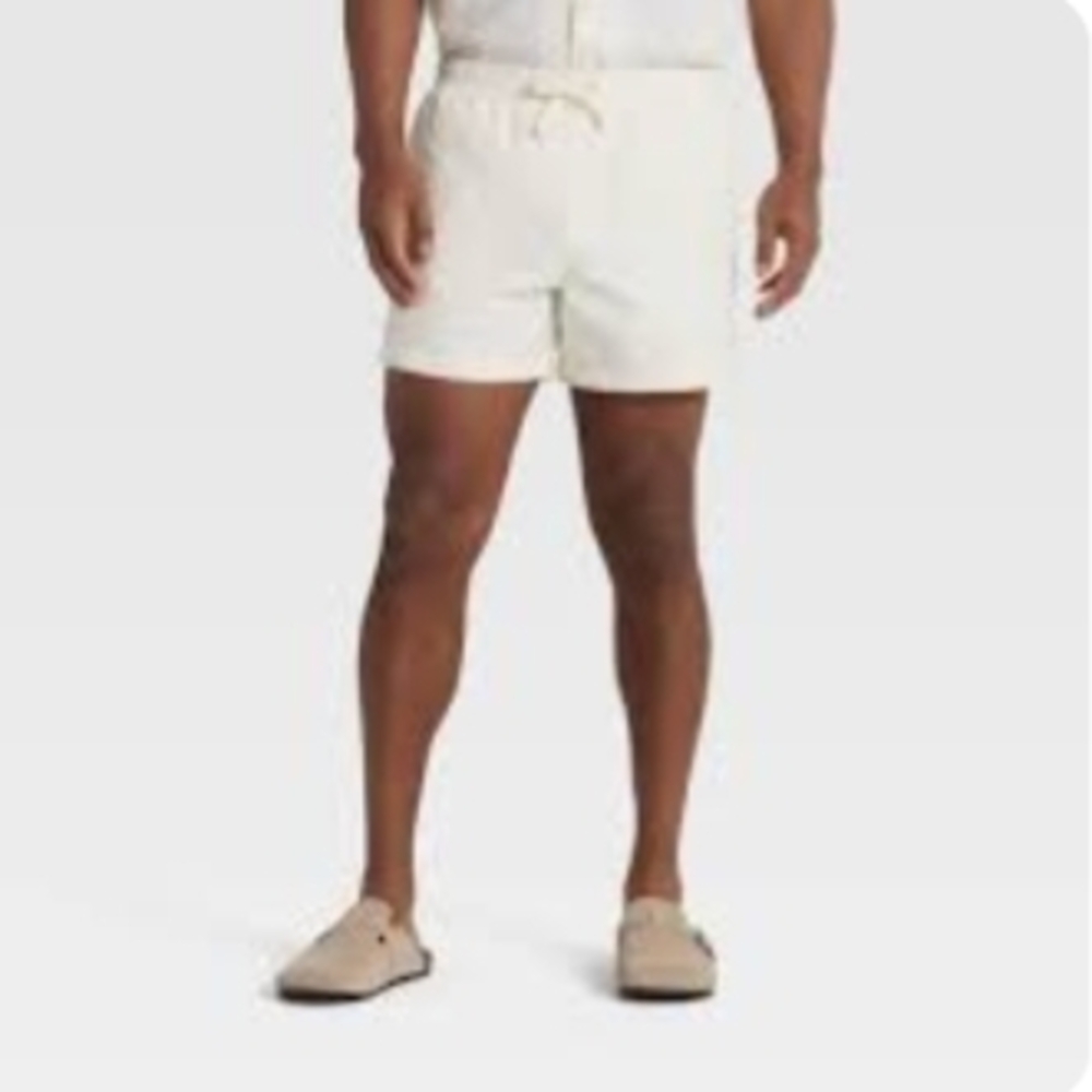 Goodfellow Men's Cream Drawstring Shorts